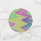 Rainbow Zigzags Konfetti (Klein Vorderseite)