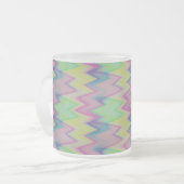 Rainbow Zigzags Mattglastasse (Vorderseite Links)