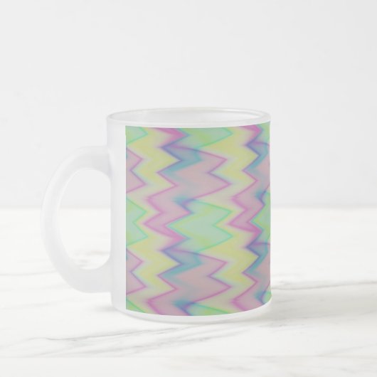 Rainbow Zigzags Mattglastasse (Links)