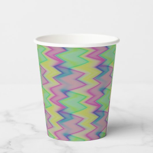 Rainbow Zigzags Pappbecher (Rückseite)