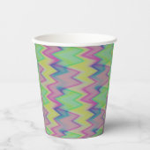 Rainbow Zigzags Pappbecher (Vorderseite)