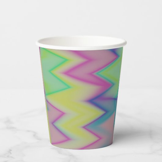 Rainbow Zigzags Pappbecher (Rückseite)