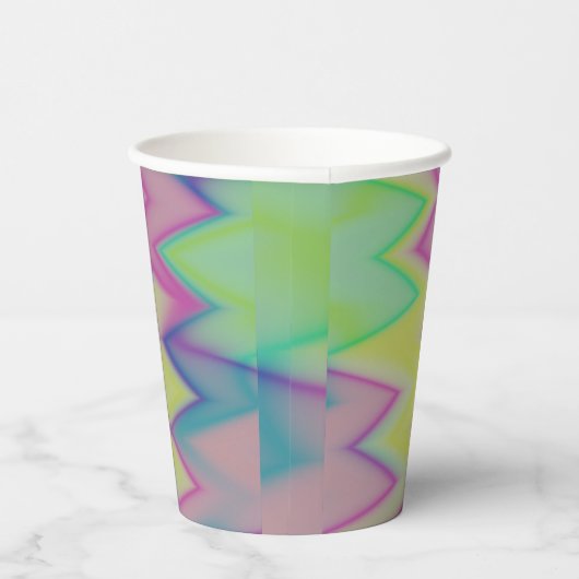 Rainbow Zigzags Pappbecher (Rechts)