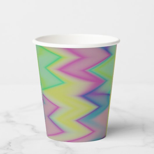 Rainbow Zigzags Pappbecher (Vorderseite)