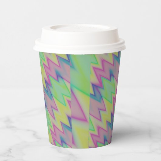 Rainbow Zigzags Pappbecher (Links)