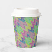 Rainbow Zigzags Pappbecher (Rückseite)