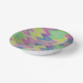 Rainbow Zigzags Pappteller (Gewinkelt)