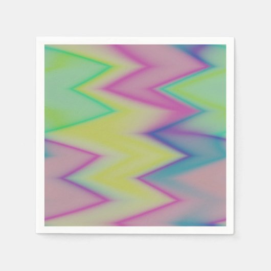 Rainbow Zigzags Serviette (Vorderseite)