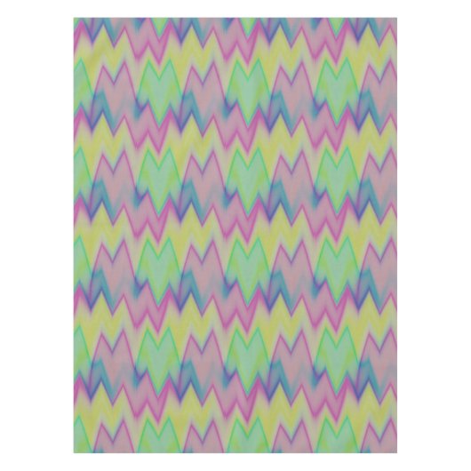 Rainbow Zigzags Tischdecke (Vorderseite)