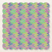 Rainbow Zigzags Untersetzer (Vorderseite)