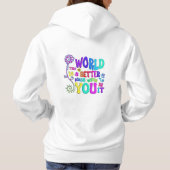 Rainbow-Zitat für bessere Liebe der Welt Hoodie (Rückseite)