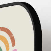 Rainbow-Zitat für Retro-Boho Pickleball Schläger (Linke Seite)