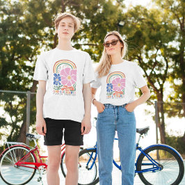 Rainbow-Zitat für Retro-Boho T-Shirt