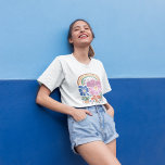 Rainbow-Zitat für Retro-Boho T-Shirt<br><div class="desc">Retro Boho Bläschen Regenbogen Inspiration T - Shirt</div>
