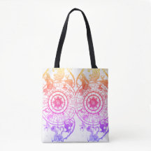 Rainbow Zodiac Astrological Signs on a Tote Bag