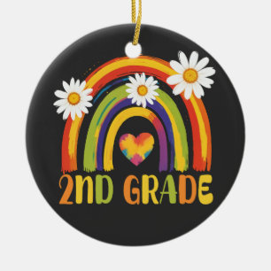 Rainbow zurück zur Schule 2. Klasse Keramik Ornament