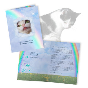 RainbowBridge PetLoss mit Ihrem Text & Foto Karte