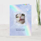 RainbowBridge PetLoss mit Ihrem Text & Foto Karte (Vorderseite)