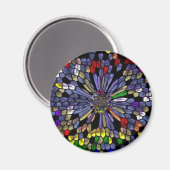 RainbowBuntglas Magnet (Vorderseite/Rückseite)