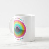 Rainbowcore Aesthetic Kaffeetasse (Vorderseite Links)