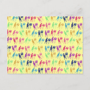 Rainbowed School Girls Postkarte