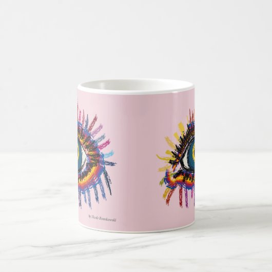 Rainboweye - rosé kaffeetasse (Mittel)