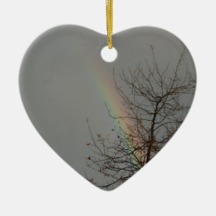 rainbowheart keramik ornament