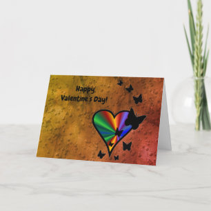 Rainbowheart und Butterfly Dankeskarte