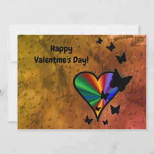 Rainbowheart und Butterfly Karte