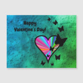 Rainbowheart und Butterfly Magnetkarte (Vorderseite)