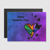 Rainbowheart und Butterfly Magnetkarte (Vorne/Hinten)