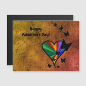 Rainbowheart und Butterfly Magnetkarte (Vorne/Hinten)