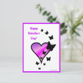 Rainbowheart und Butterfly Postkarte (Stehend Vorderseite)