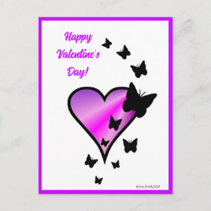 Rainbowheart und Butterfly Postkarte