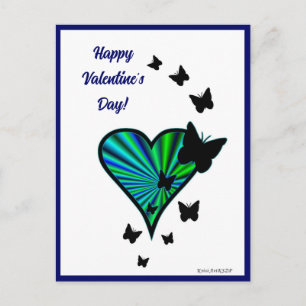Rainbowheart und Butterfly Postkarte