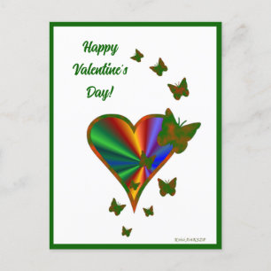 Rainbowheart und Butterfly Postkarte