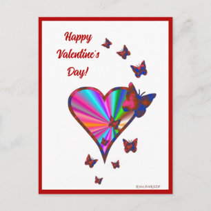 Rainbowheart und Butterfly Postkarte