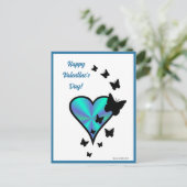 Rainbowheart und Butterfly Postkarte (Stehend Vorderseite)