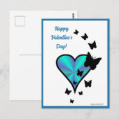 Rainbowheart und Butterfly Postkarte (Vorne/Hinten)