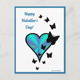 Rainbowheart und Butterfly Postkarte