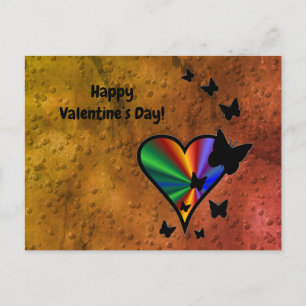 Rainbowheart und Butterfly Postkarte