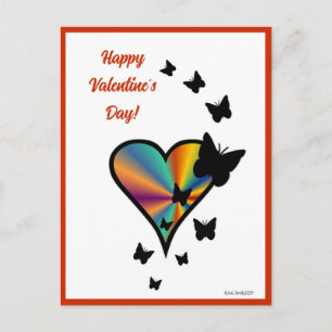 Rainbowheart und Butterfly Postkarte