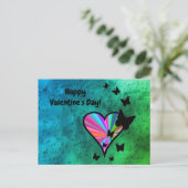 Rainbowheart und Butterfly Postkarte (Stehend Vorderseite)