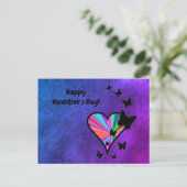 Rainbowheart und Butterfly Postkarte (Stehend Vorderseite)