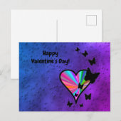 Rainbowheart und Butterfly Postkarte (Vorne/Hinten)
