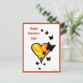 Rainbowheart und Butterfly Postkarte (Stehend Vorderseite)