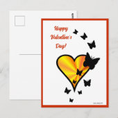 Rainbowheart und Butterfly Postkarte (Vorne/Hinten)