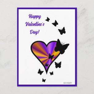 Rainbowheart und Butterfly Postkarte