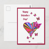 Rainbowheart und Butterfly Postkarte (Vorne/Hinten)