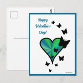 Rainbowheart und Butterfly Postkarte (Vorne/Hinten)